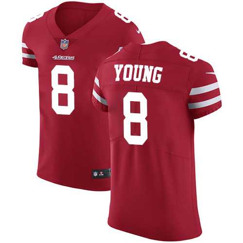 Nike San Francisco 49ers #8 Steve Young Red Team Color Men's Stitched NFL Vapor Untouchable Elite Jersey
