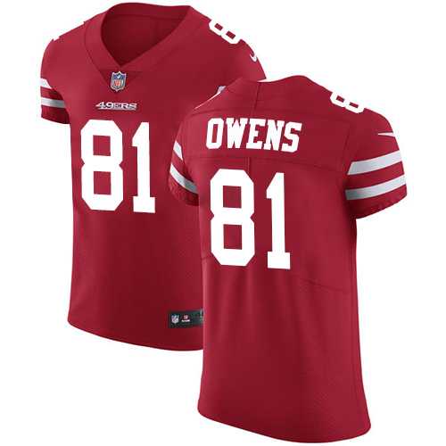 Nike San Francisco 49ers #81 Terrell Owens Red Team Color Men's Stitched NFL Vapor Untouchable Elite Jersey