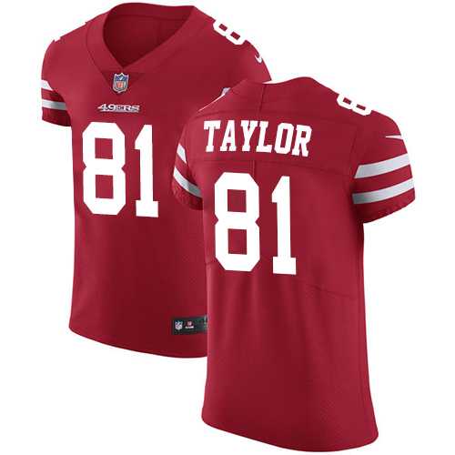 Nike San Francisco 49ers #81 Trent Taylor Red Team Color Men's Stitched NFL Vapor Untouchable Elite Jersey