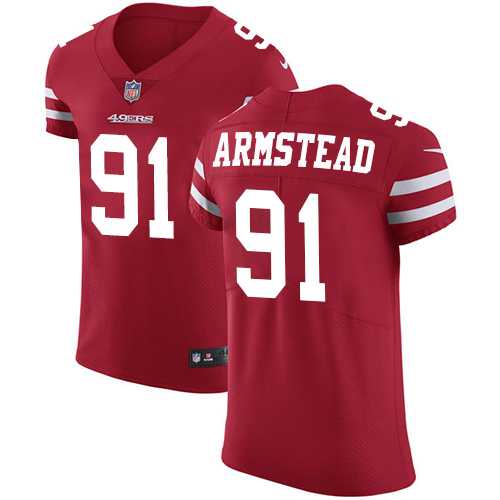 Nike San Francisco 49ers #91 Arik Armstead Red Team Color Men's Stitched NFL Vapor Untouchable Elite Jersey