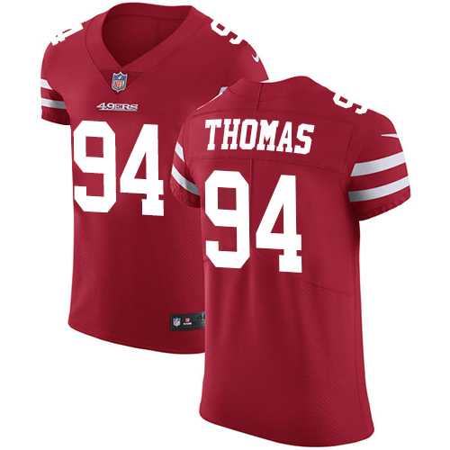 Nike San Francisco 49ers #94 Solomon Thomas Red Team Color Men's Stitched NFL Vapor Untouchable Elite Jersey