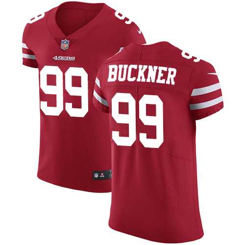 Nike San Francisco 49ers #99 DeForest Buckner Red Team Color Men's Stitched NFL Vapor Untouchable Elite Jersey