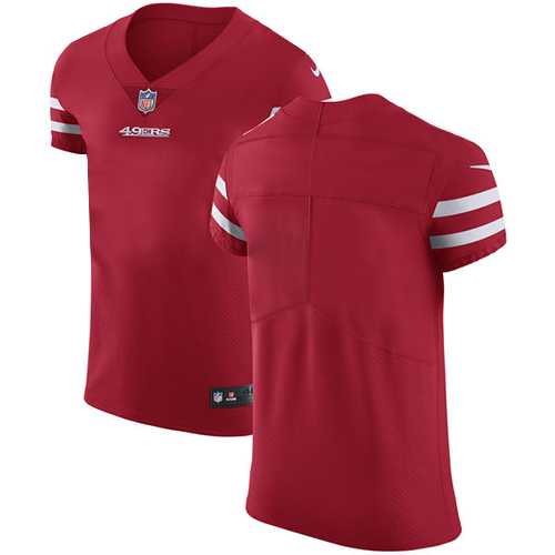 Nike San Francisco 49ers Blank Red Team Color Men's Stitched NFL Vapor Untouchable Elite Jersey