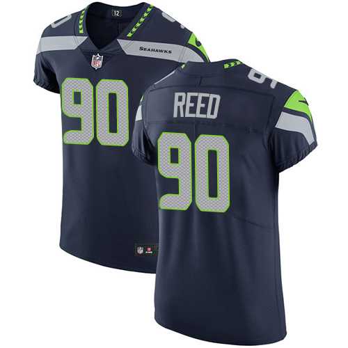 Nike Seattle Seahawks #90 Jarran Reed Steel Blue Team Color Men's Stitched NFL Vapor Untouchable Elite Jersey