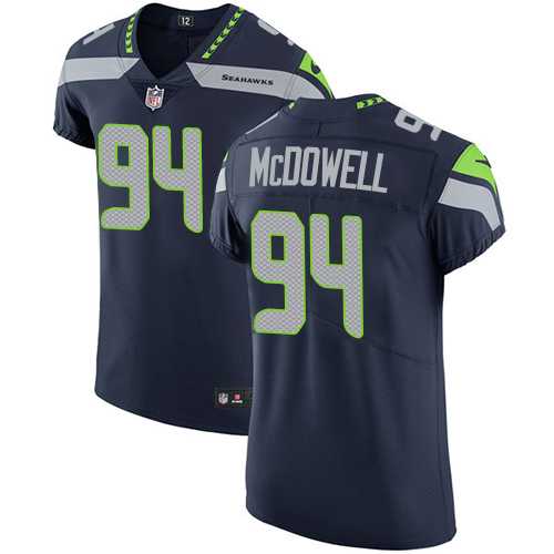 Nike Seattle Seahawks #94 Malik McDowell Steel Blue Team Color Men's Stitched NFL Vapor Untouchable Elite Jersey