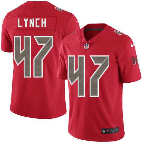 Nike Tampa Bay Buccaneers #47 John Lynch Red Men's Stitched NFL Limited Rush Jersey