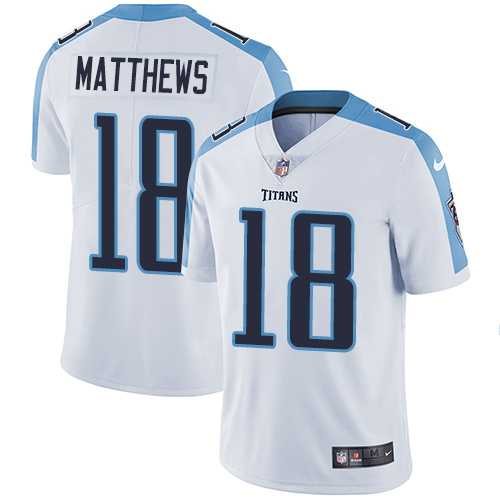 Nike Tennessee Titans #18 Rishard Matthews White Men's Stitched NFL Vapor Untouchable Limited Jersey