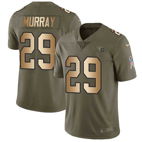 Nike Tennessee Titans #29 DeMarco Murray Olive Gold Men's Stitched NFL Limited 2017 Salute To Service Jersey