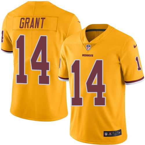Nike Washington Redskins #14 Ryan Grant Gold Men's Stitched NFL Limited Rush Jersey Nike Washington Redskins #14 Ryan Grant Gold Men's Stitched NFL Limited Rush Jersey