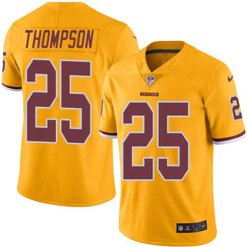 Nike Washington Redskins #25 Chris Thompson Gold Men's Stitched NFL Limited Rush Jersey