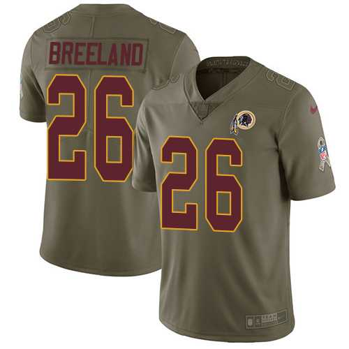 Nike Washington Redskins #26 Bashaud Breeland Olive Men's Stitched NFL Limited 2017 Salute to Service Jersey