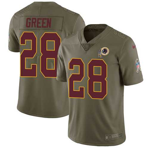 Nike Washington Redskins #28 Darrell Green Olive Men's Stitched NFL Limited 2017 Salute to Service Jersey