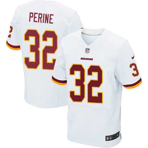 Nike Washington Redskins #32 Samaje Perine White Men's Stitched NFL Elite Jersey