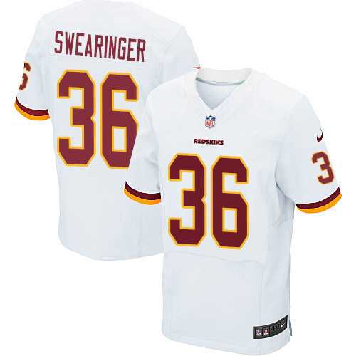 Nike Washington Redskins #36 D.J. Swearinger White Men's Stitched NFL Elite Jersey