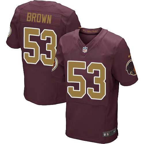 Nike Washington Redskins #53 Zach Brown Burgundy Red Alternate Men's Stitched NFL 80TH Throwback Elite Jersey