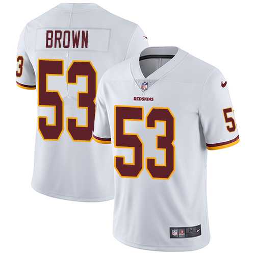 Nike Washington Redskins #53 Zach Brown White Men's Stitched NFL Vapor Untouchable Limited Jersey