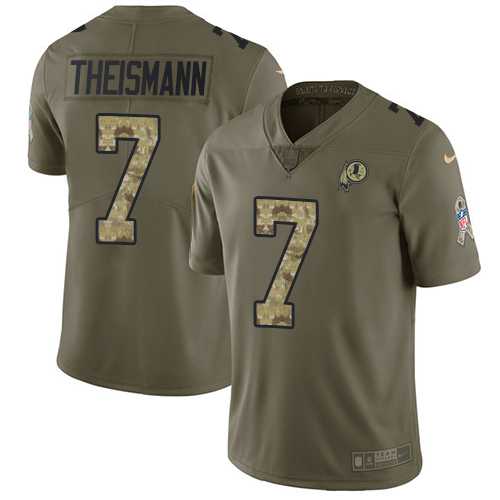 Nike Washington Redskins #7 Joe Theismann Olive Camo Men's Stitched NFL Limited 2017 Salute To Service Jersey