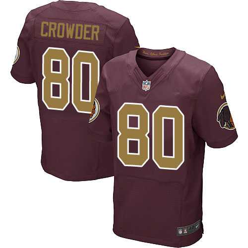 Nike Washington Redskins #80 Jamison Crowder Burgundy Red Alternate Men's Stitched NFL 80TH Throwback Elite Jersey