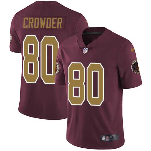 Nike Washington Redskins #80 Jamison Crowder Burgundy Red Alternate Men's Stitched NFL Vapor Untouchable Limited Jersey