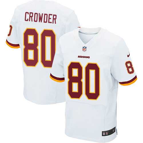Nike Washington Redskins #80 Jamison Crowder White Men's Stitched NFL Elite Jersey