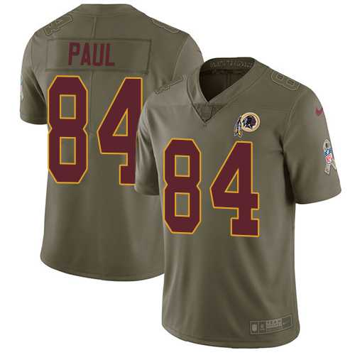 Nike Washington Redskins #84 Niles Paul Olive Men's Stitched NFL Limited 2017 Salute to Service Jersey