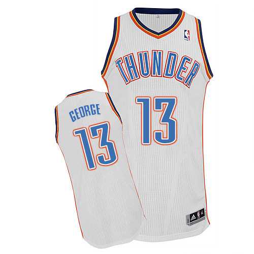 Oklahoma City Thunder #13 Paul George White Home Stitched NBA