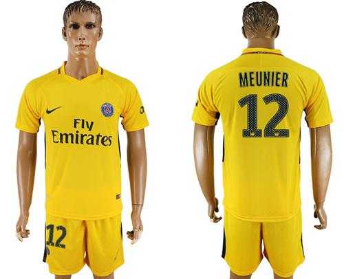 Paris Saint-Germain #12 Meunier Away Soccer Club Jersey