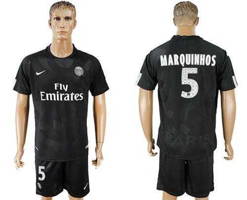 Paris Saint-Germain #5 Marquinhos Sec Away Soccer Club Jersey