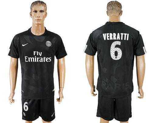 Paris Saint-Germain #6 Verratti Sec Away Soccer Club Jersey