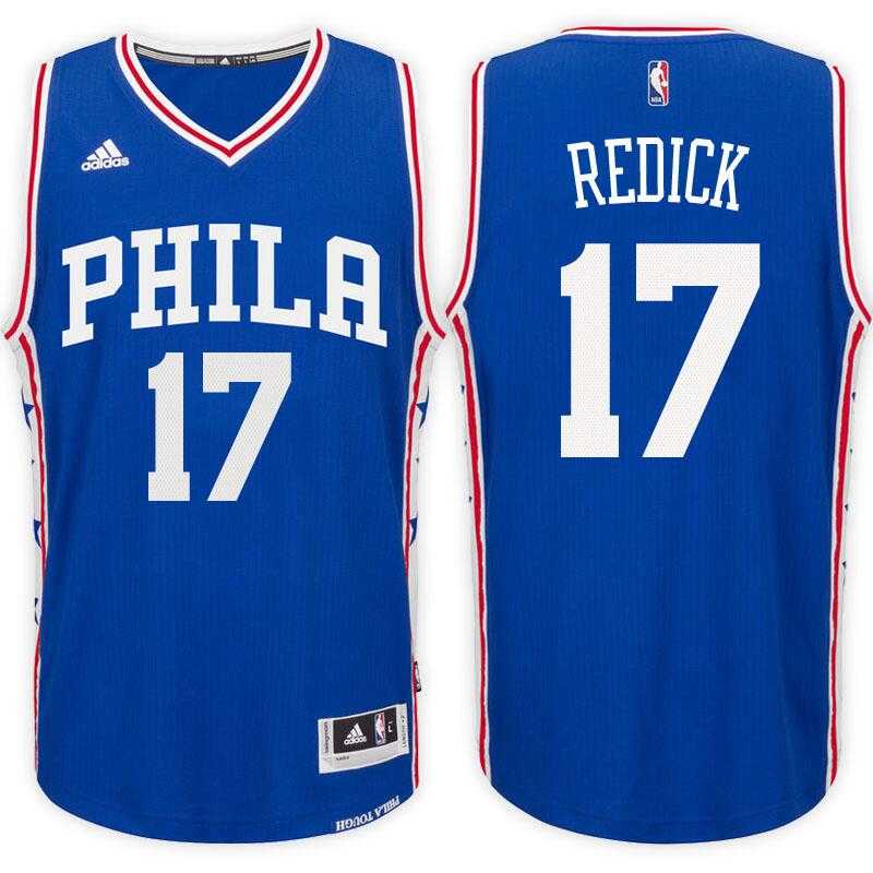 Philadelphia 76ers #17 J.J. Redick Road Blue New Swingman Jersey