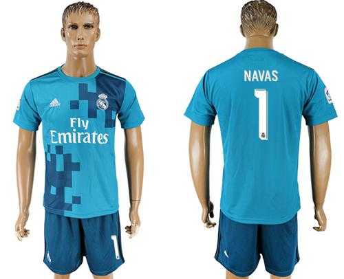 Real Madrid #1 Navas Sec Away Soccer Club Jersey
