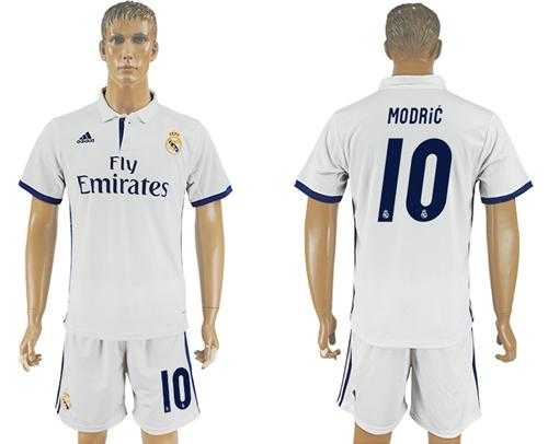 Real Madrid #10 Modric Home Soccer Club Jersey