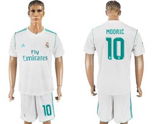 Real Madrid #10 Modric Home Soccer Club Jersey