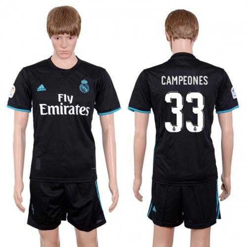 Real Madrid #33 Campeones Away Soccer Club Jersey