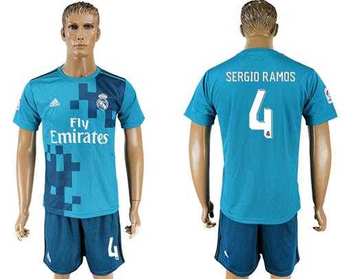 Real Madrid #4 Sergio Ramos Sec Away Soccer Club Jersey-