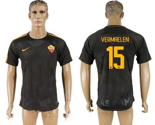 Roma #15 Vermaelen Sec Away Soccer Club Jersey