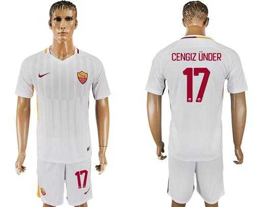 Roma #17 Cengiz Under Away Soccer Club Jersey