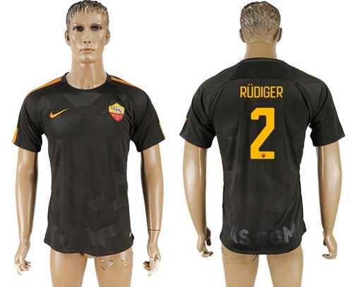 Roma #2 Rudiger Sec Away Soccer Club Jersey