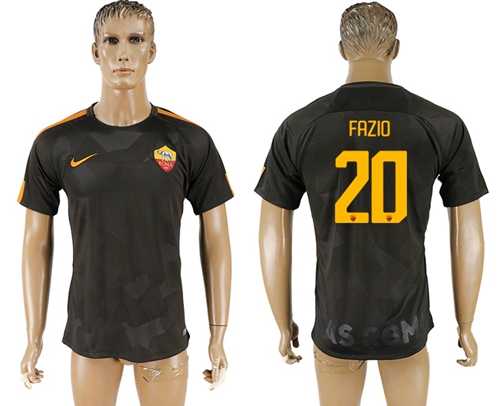 Roma #20 Fazio Sec Away Soccer Club Jersey