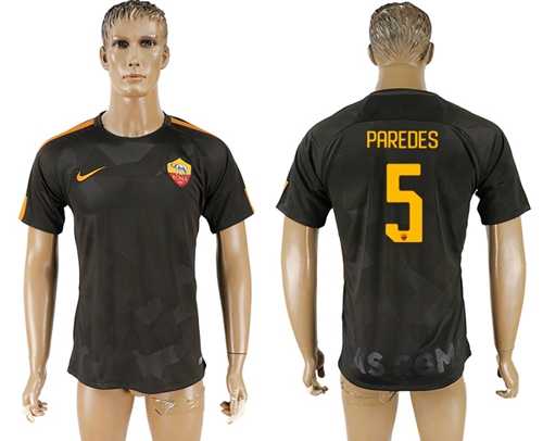 Roma #5 Paredes Sec Away Soccer Club Jersey