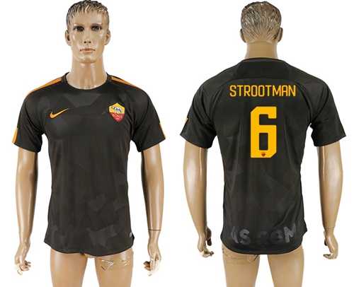 Roma #6 Strootman Sec Away Soccer Club Jersey