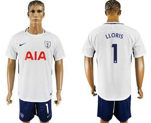 Tottenham Hotspur #1 LLORIS White Blue Soccer Club Jersey