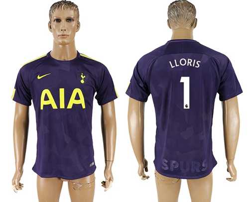 Tottenham Hotspur #1 Lloris Sec Away Soccer Club Jersey
