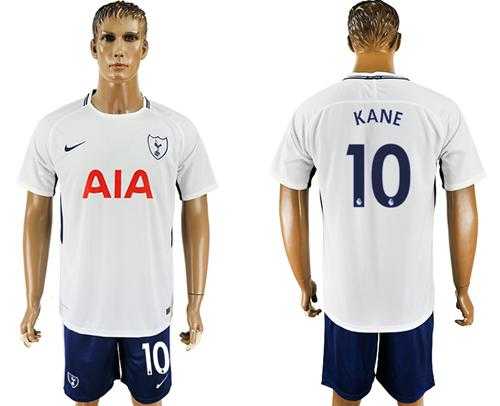 Tottenham Hotspur #10 Kane White Blue Soccer Club Jersey