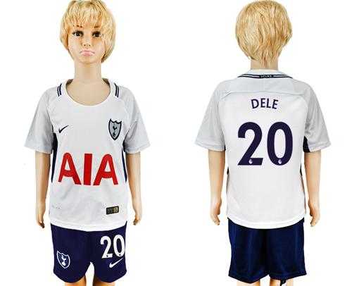 Tottenham Hotspur #20 Dele Home Kid Soccer Club Jersey