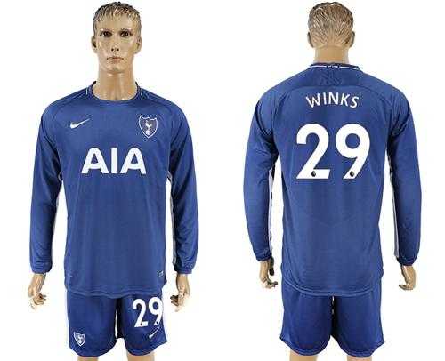 Tottenham Hotspur #29 Winks Away Long Sleeves Soccer Club Jersey