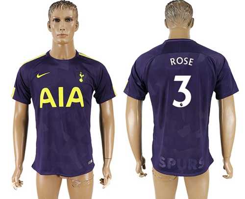 Tottenham Hotspur #3 Rose Sec Away Soccer Club Jersey