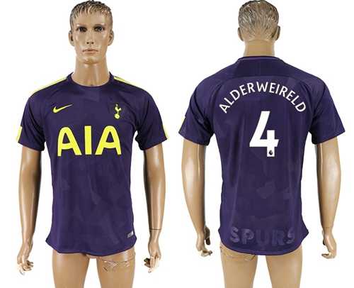 Tottenham Hotspur #4 Alderweireld Sec Away Soccer Club Jersey