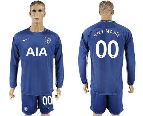 Tottenham Hotspur Personalized Away Long Sleeves Soccer Club Jersey