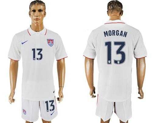 USA #13 Morgan Home Soccer Country Jersey